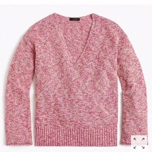 J. Crew Flared-sleeve marled swing sweater